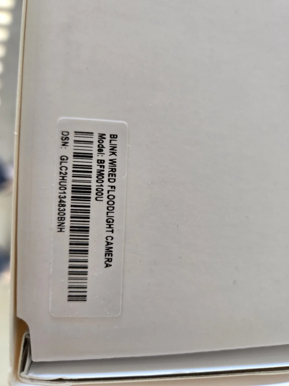 Brand New Blink Wired Floodlight Camera - Black with White Light Panels